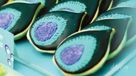 Azul Tiffany, roxo e verde - Festa Peacok - Katy Perry