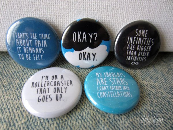 botons A Culpa é das Estrelas broches