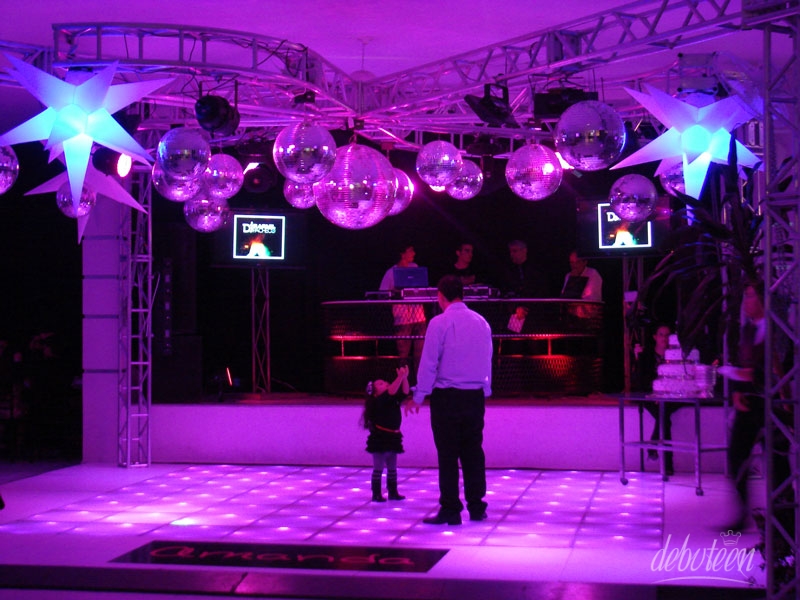 Festa azul, Rosa e Preto Debutante Amanda Teixeira