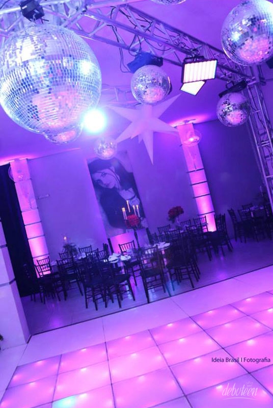 Festa azul, Rosa e Preto Debutante Amanda Teixeira