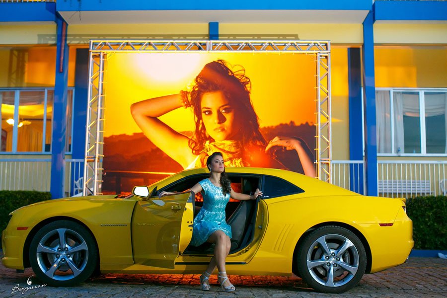 festa 15 anos camaro amarelo