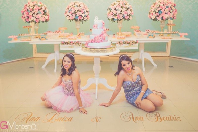 Festa de 15 anos das gêmeas Ana Beatriz e Ana Luiza